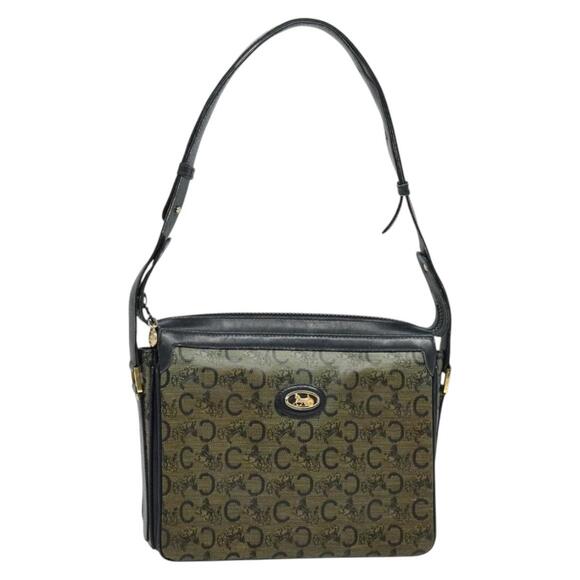 CELINE C Sulky Shoulder Bag Pvc Navy Gold - Picture 1 of 12